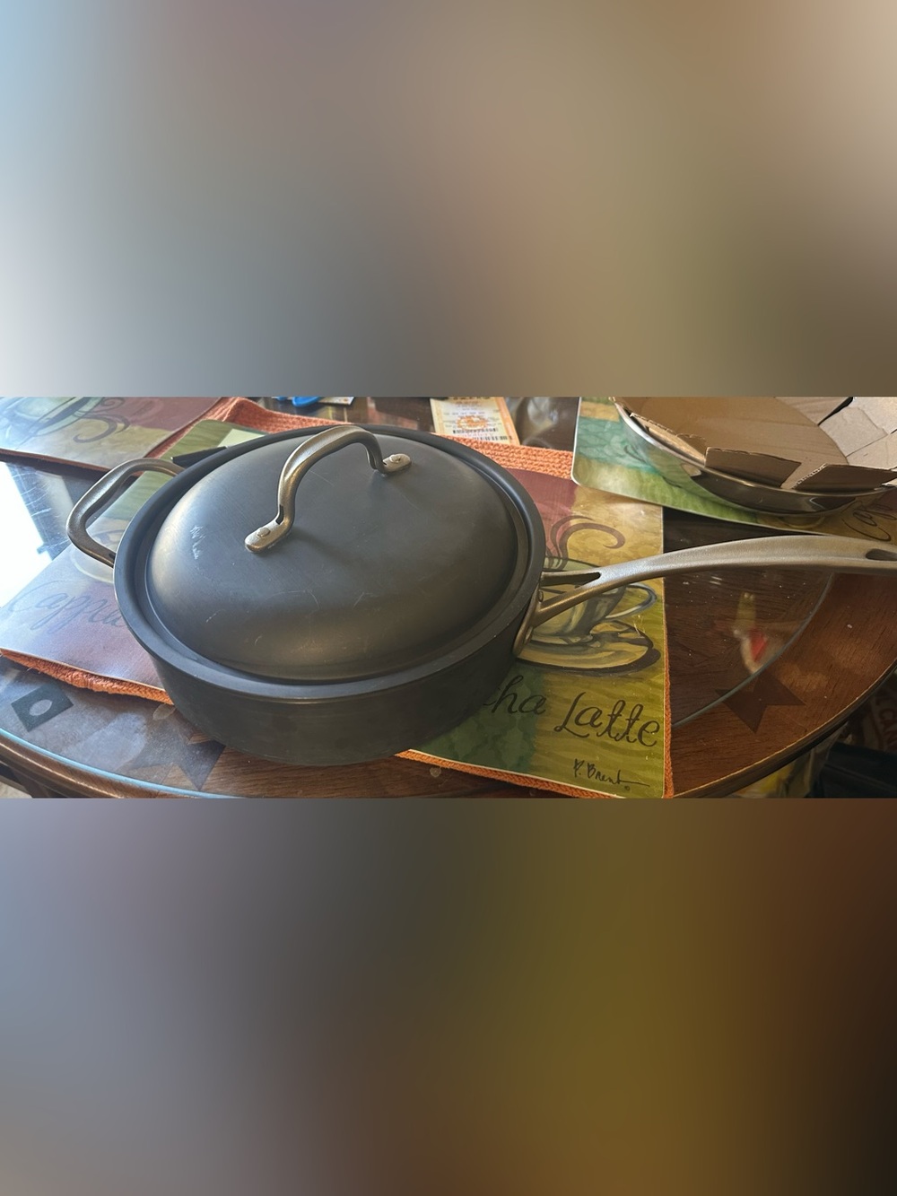 3qt Calphalon Anodized Covered Sauté Pan with Handle